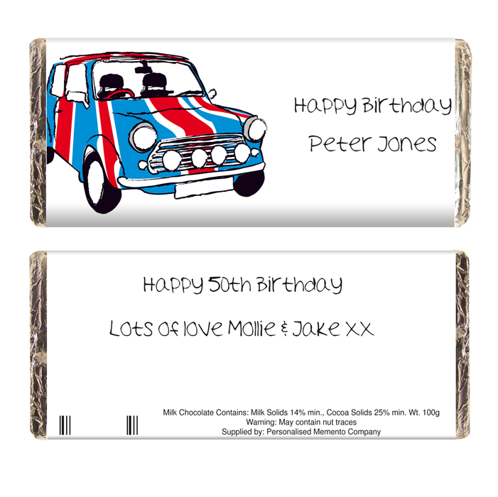 Union Jack Mini Chocolate Bar